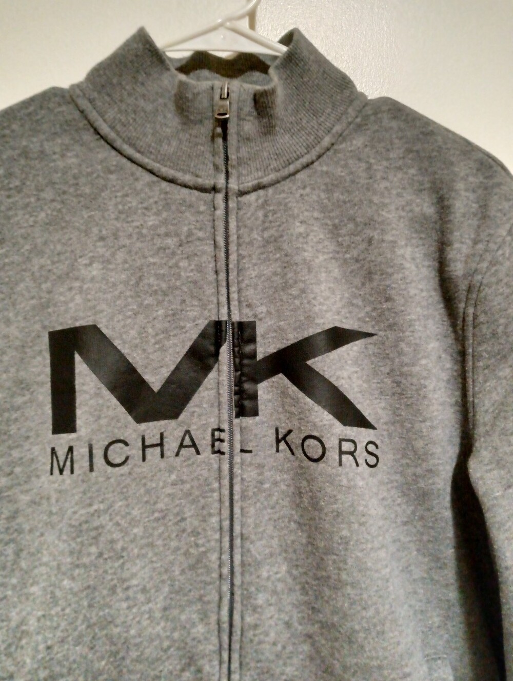 Michael Kors Gray Full-Zip Logo Track Jacket